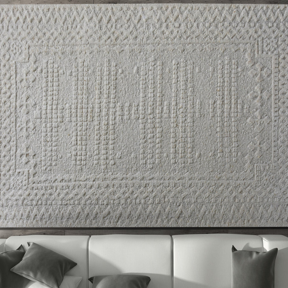 Stonework Hand-Knotted New Zealand Wool Rug