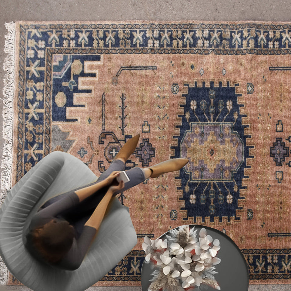 Garnet Hand-Knotted Wool Rug