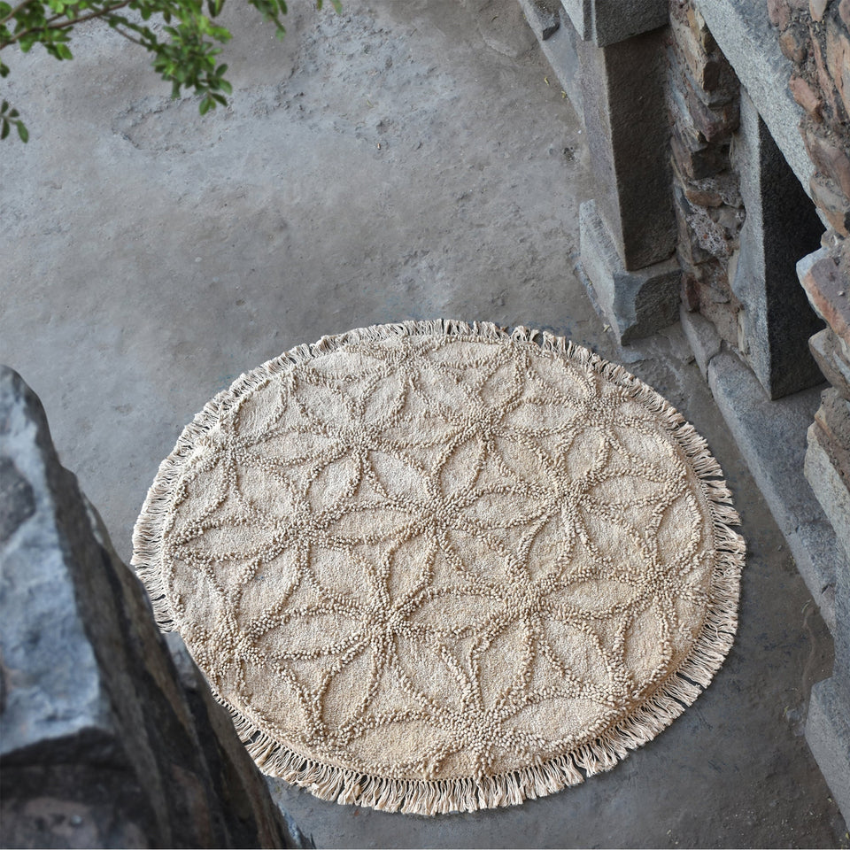 Halo Tufted Cotton Round Rug