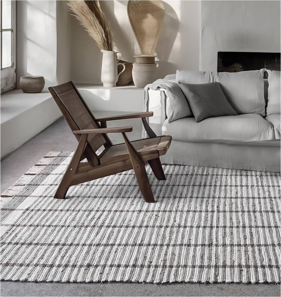 Awning Handwoven Denim & Cotton Rug