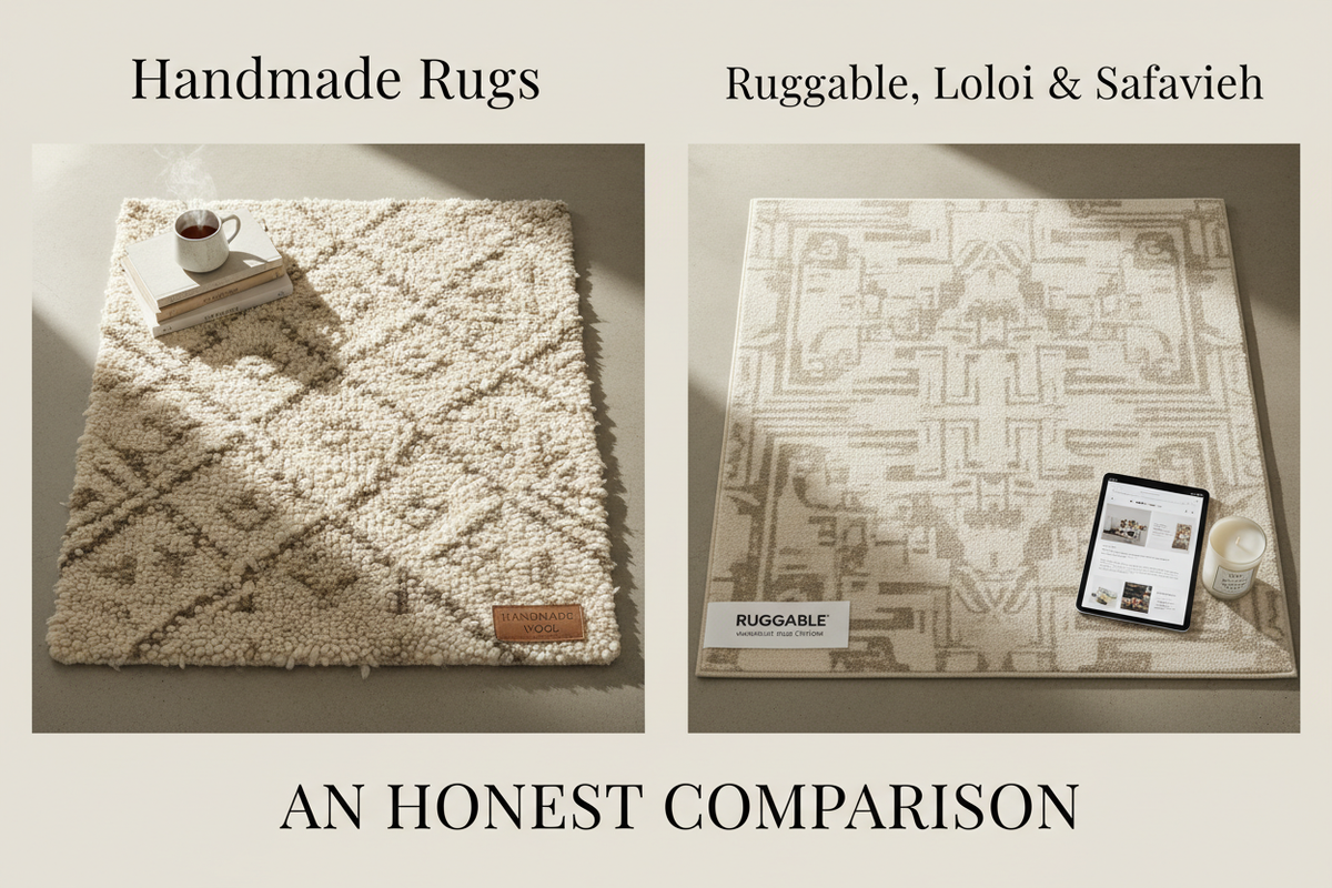 Handmade Rugs vs Ruggable, Loloi and Safavieh: An Honest Comparison