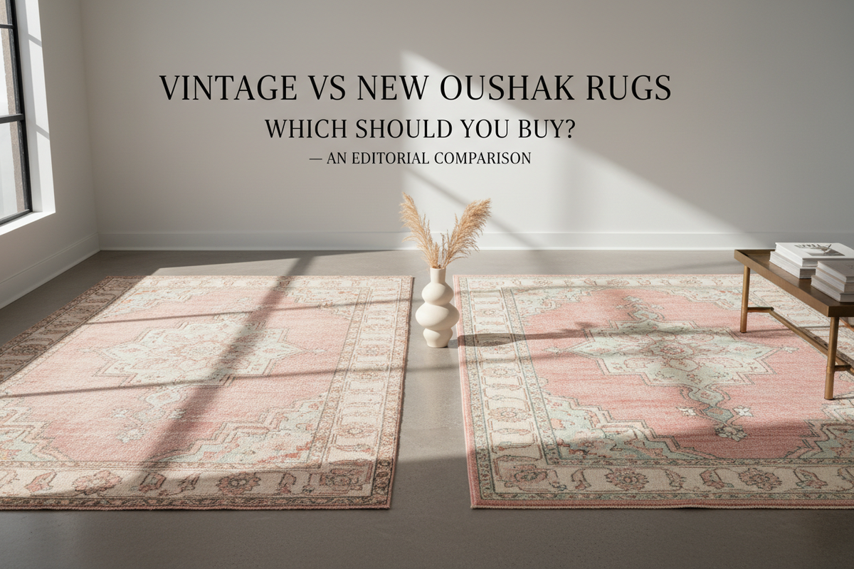 Vintage vs New Oushak Rugs: Which Should You Buy?