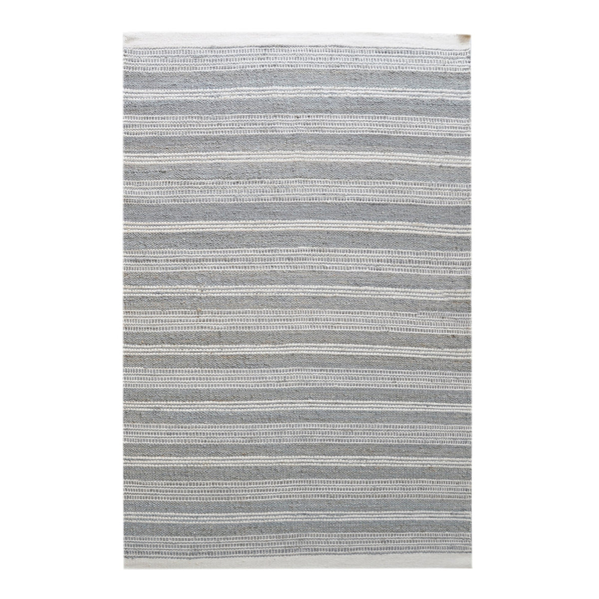 Pinstripe Handwoven Hemp & Wool Rug