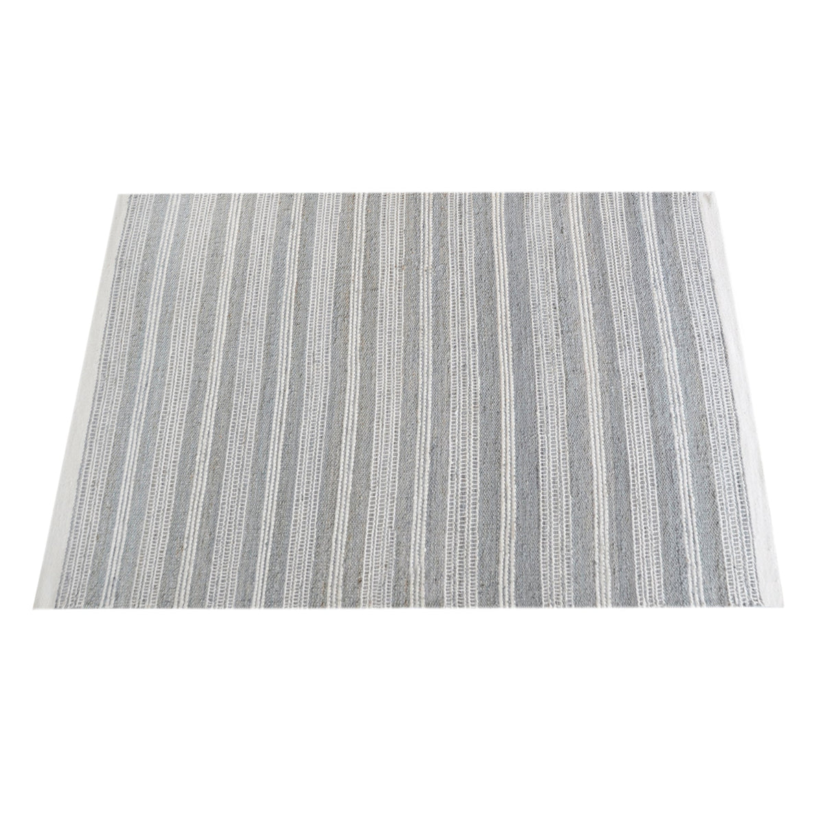 Pinstripe Handwoven Hemp & Wool Rug