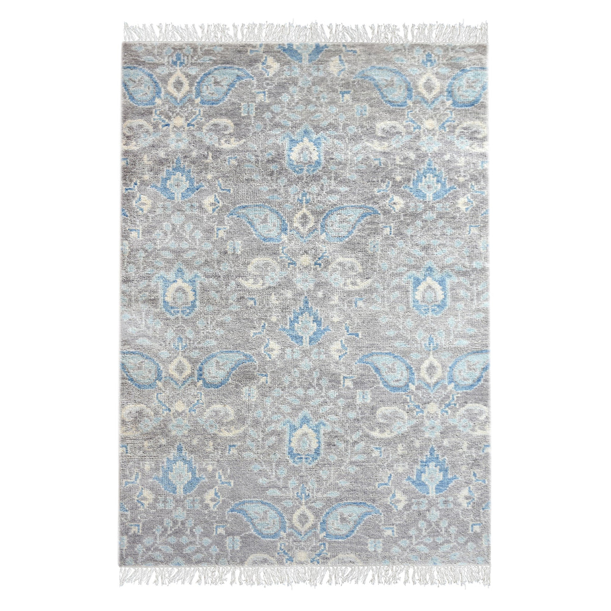 Paisley Hand-Knotted Wool Rug
