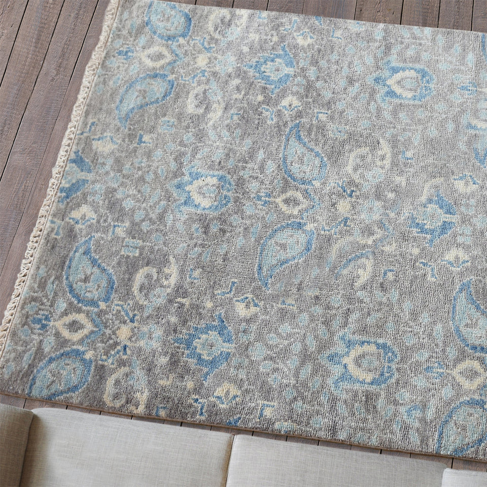 Paisley Hand-Knotted Wool Rug