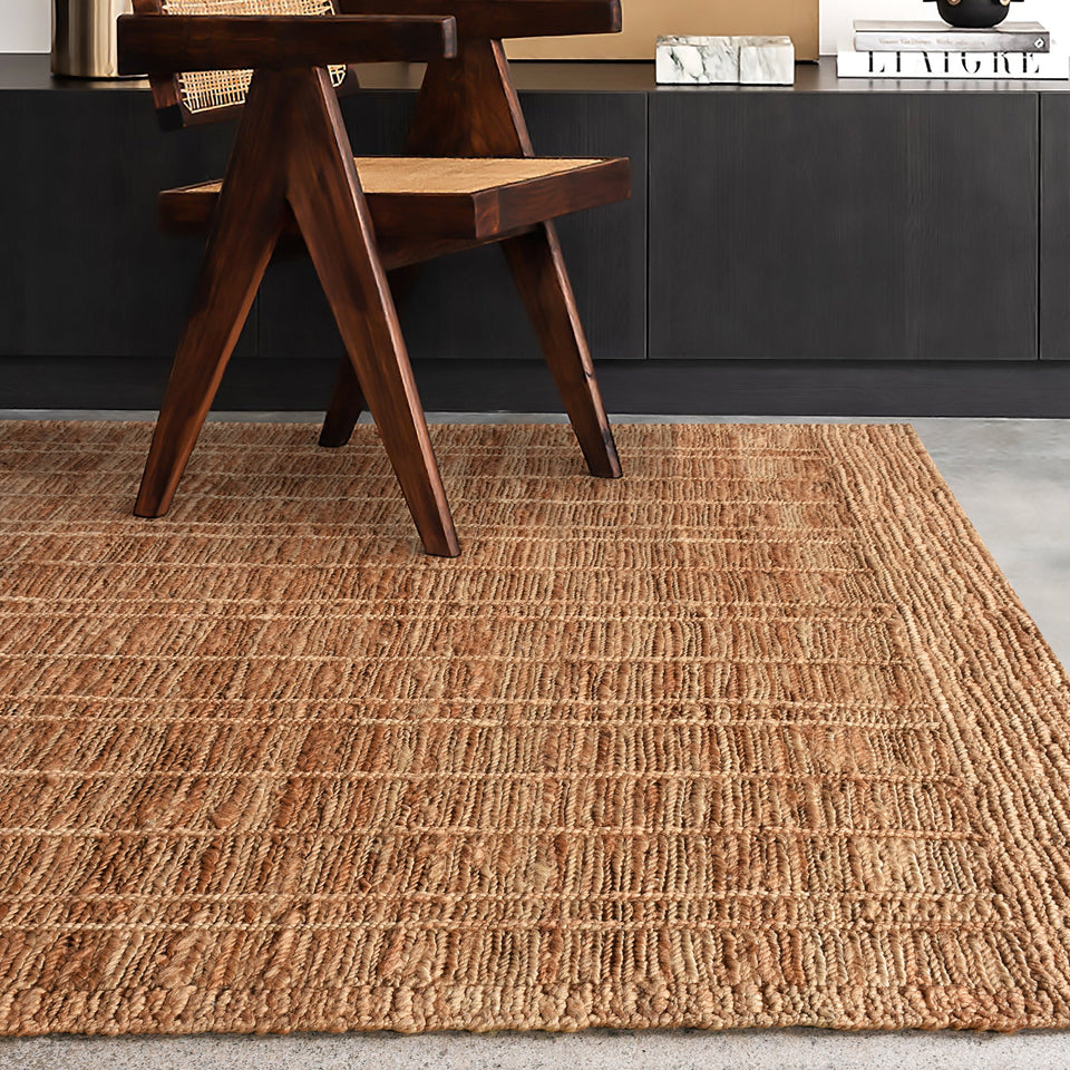 Clay Hand-Knotted Jute Rug