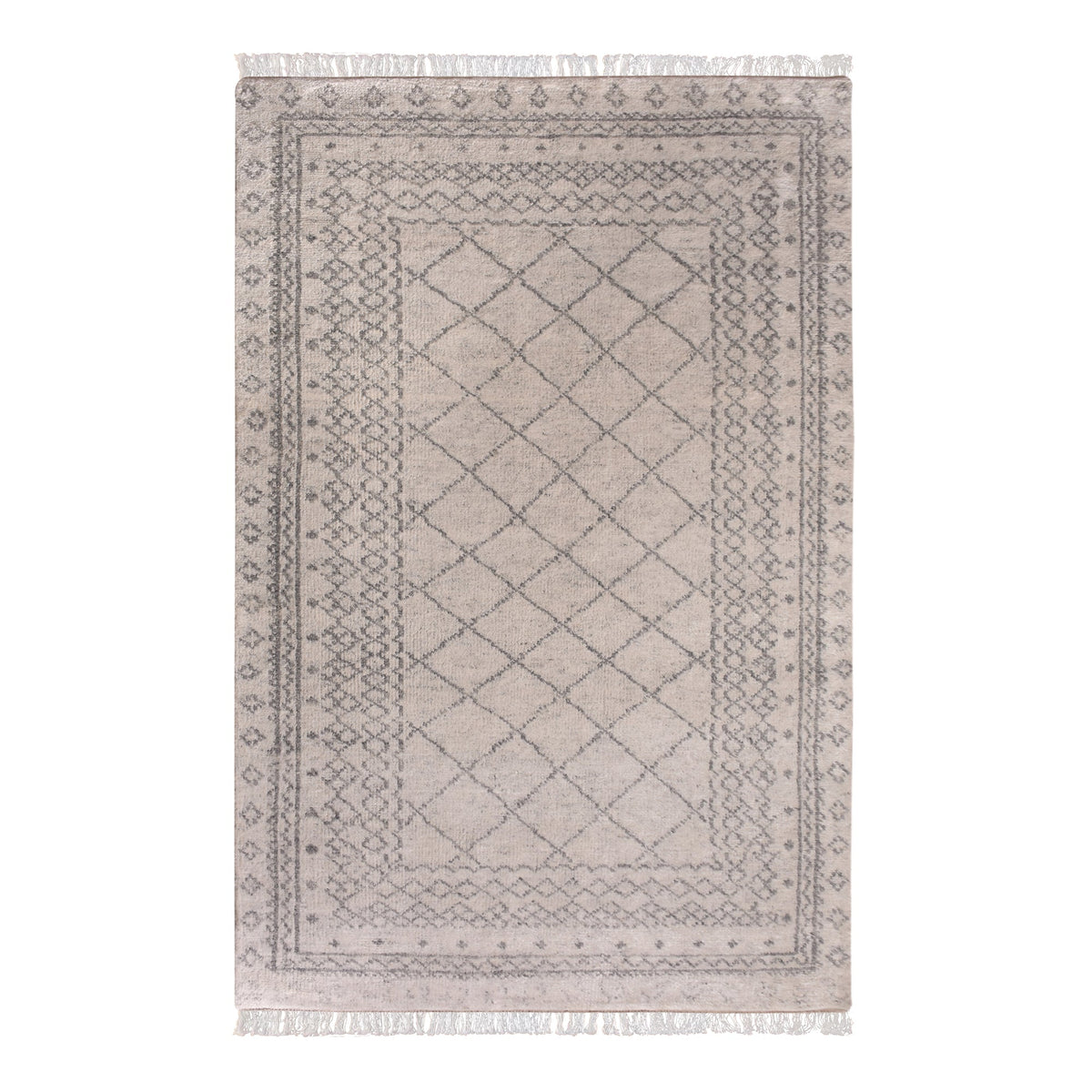 Chalk Hand-Knotted Wool Rug
