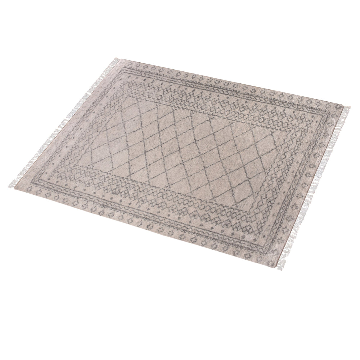 Chalk Hand-Knotted Wool Rug