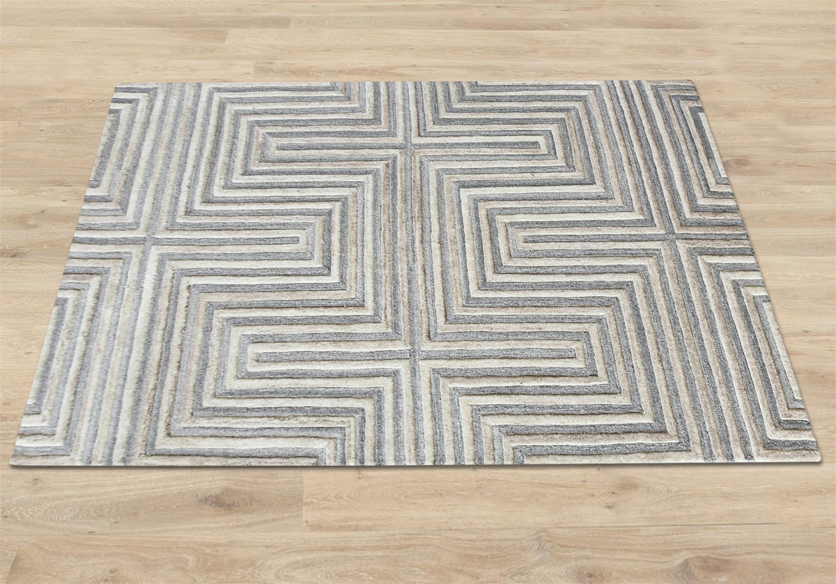 Labyrinth Hand-Tufted Wool Rug