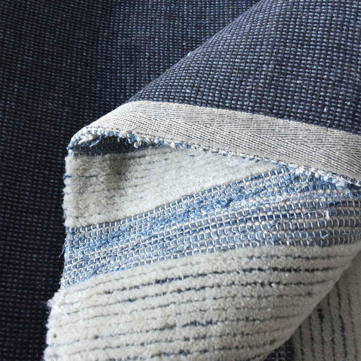 Breton Handwoven Denim & Wool Rug