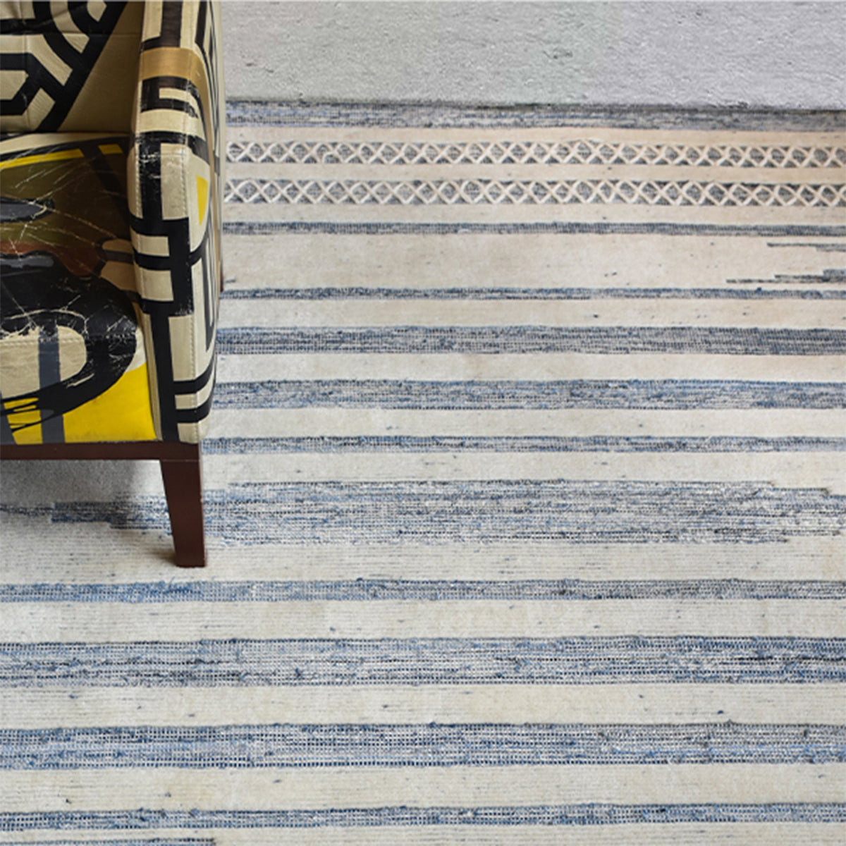 Breton Handwoven Denim & Wool Rug