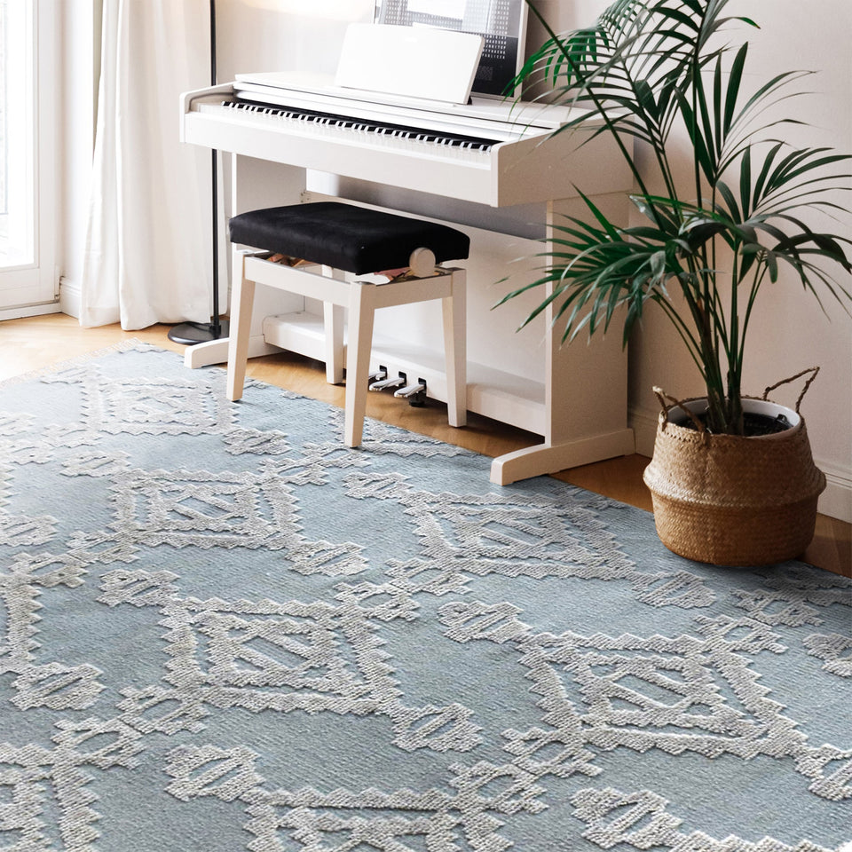 Seaglass Hand-Knotted Wool Rug