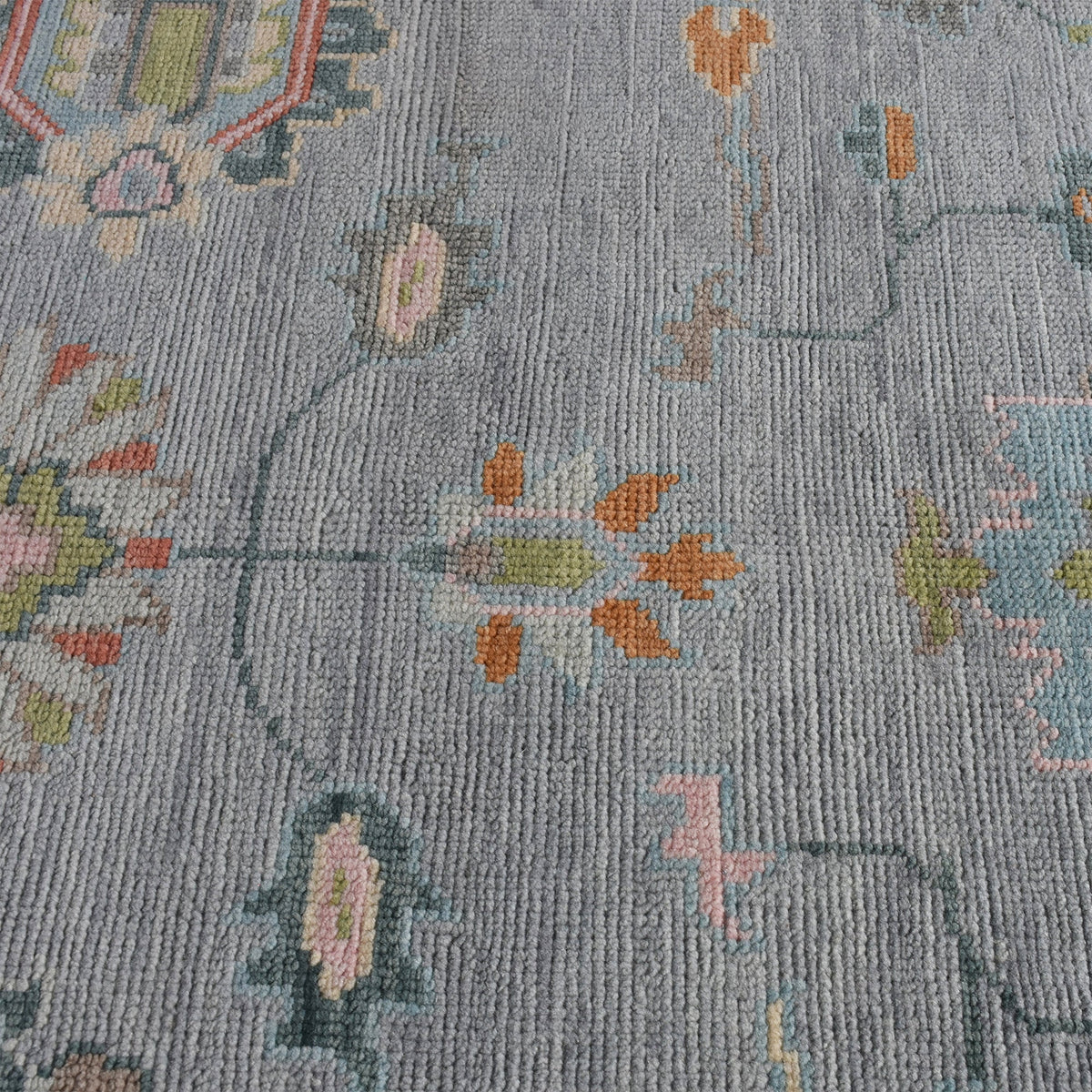 Bluestone Hand-Knotted Wool Rug