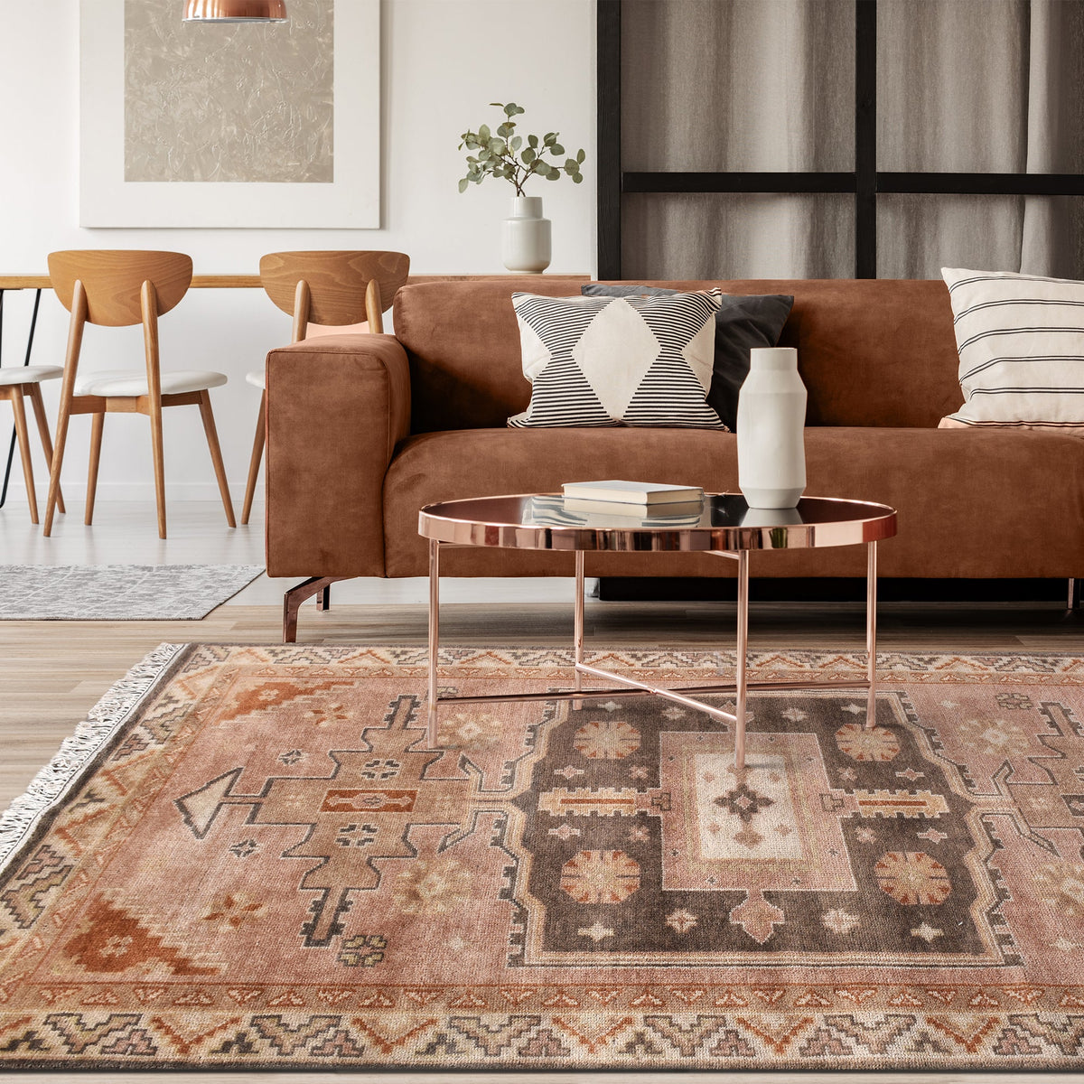 Carnelian Hand-Knotted Wool Rug