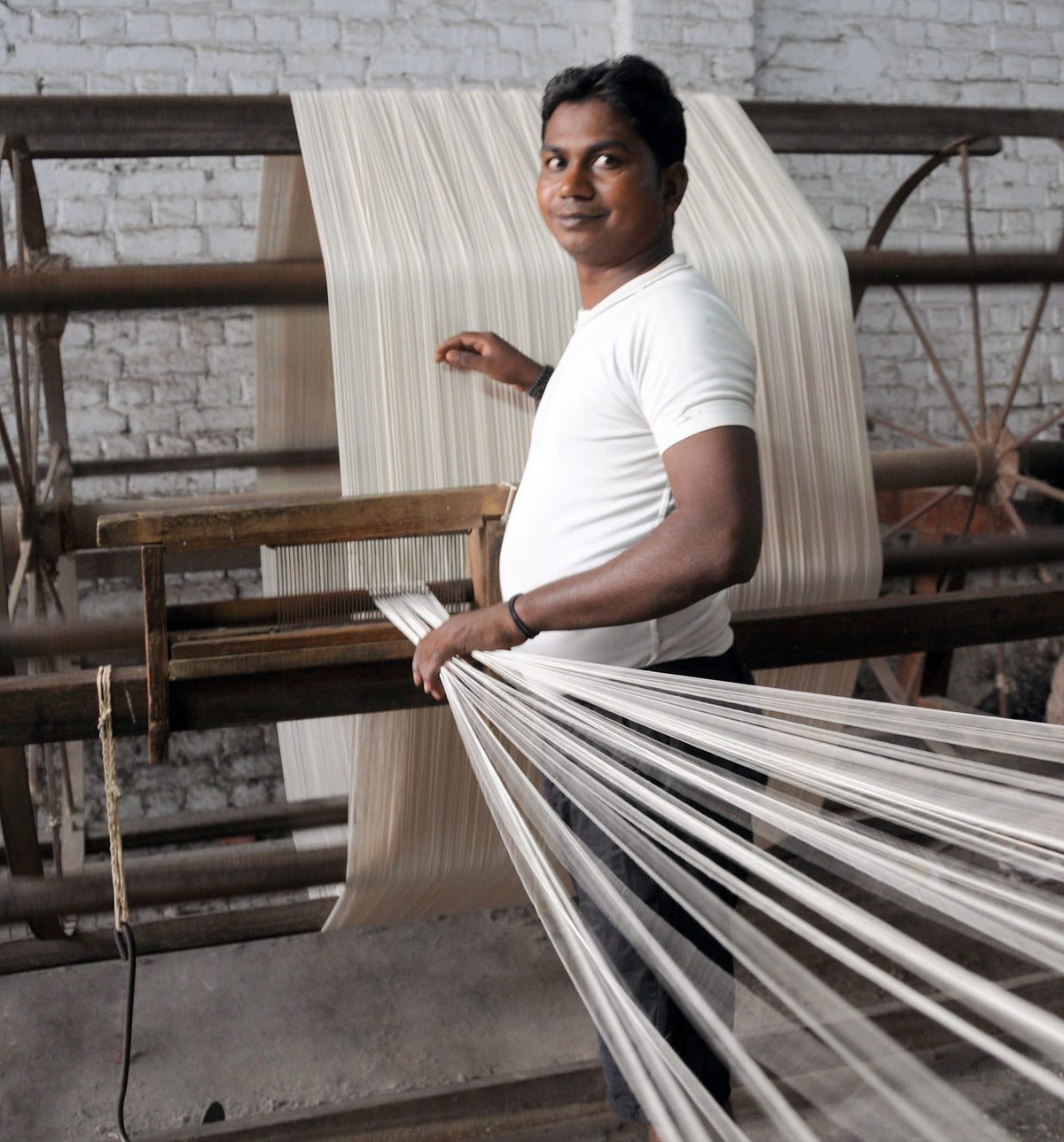 At the loom